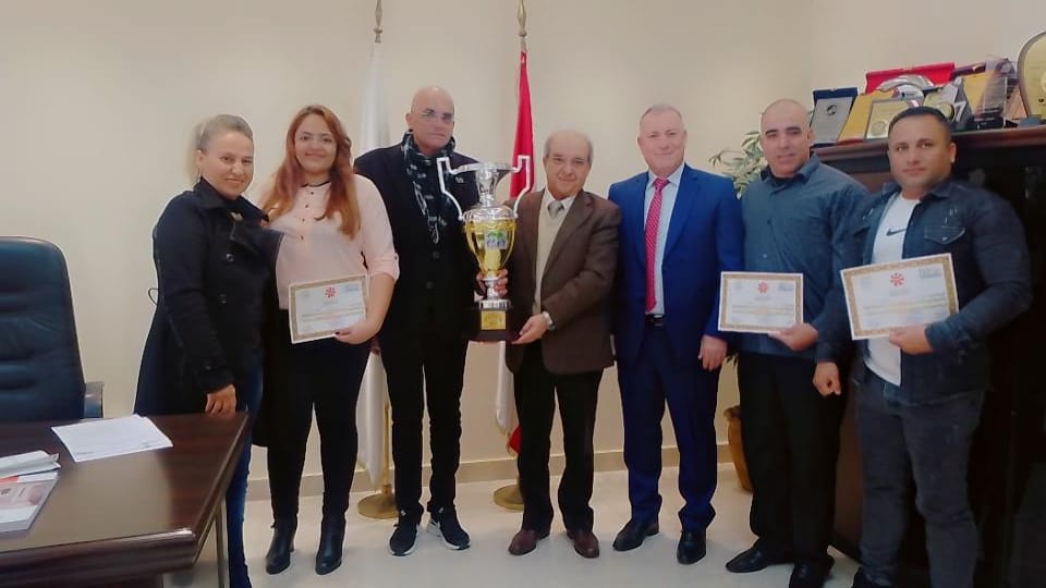 وزير الشباب والرياضة اللبنانية يستقبل ابطال العرب في  الكابادي